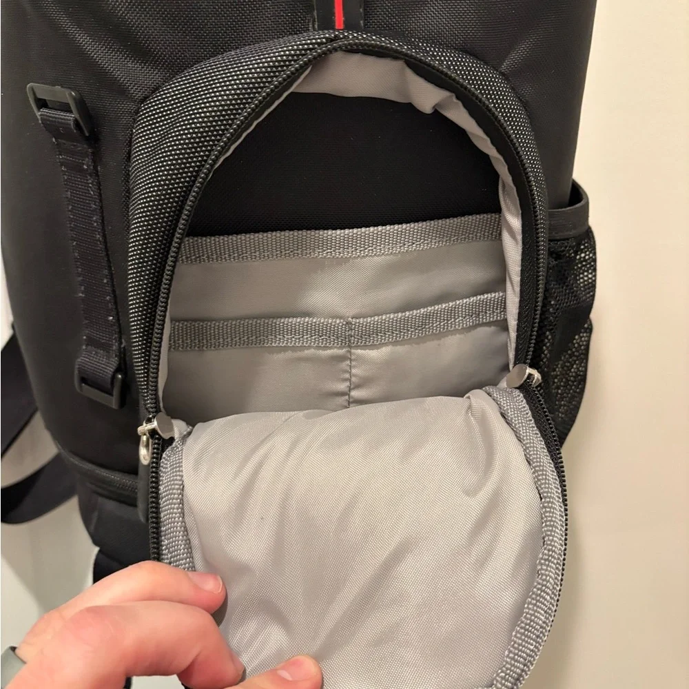 Targus Black Camera Backpack with Red Accent